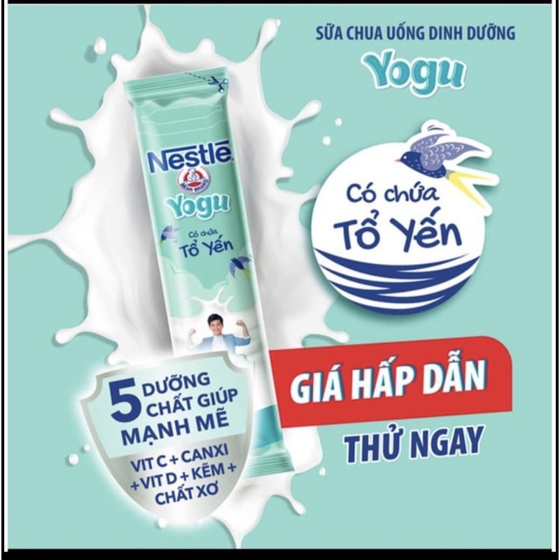 [Mã INCUBACK1416 hoàn 20K xu đơn 50K] 30 thanh sữa chua tổ yến Nestle