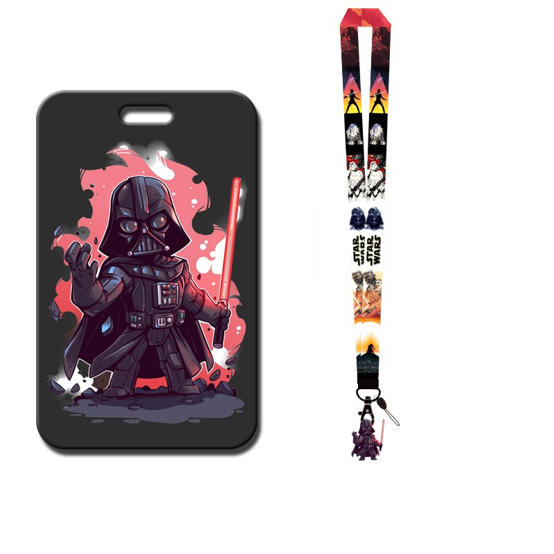 Túi đựng thẻ id có dây đeo cổ in hình star wars Darth Vader Card Holder