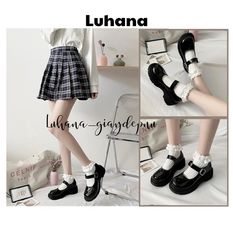 Giày lolita nữ da mềm đế êm thời trang Luhana.Ms: Lolita ĐẾ 5cm