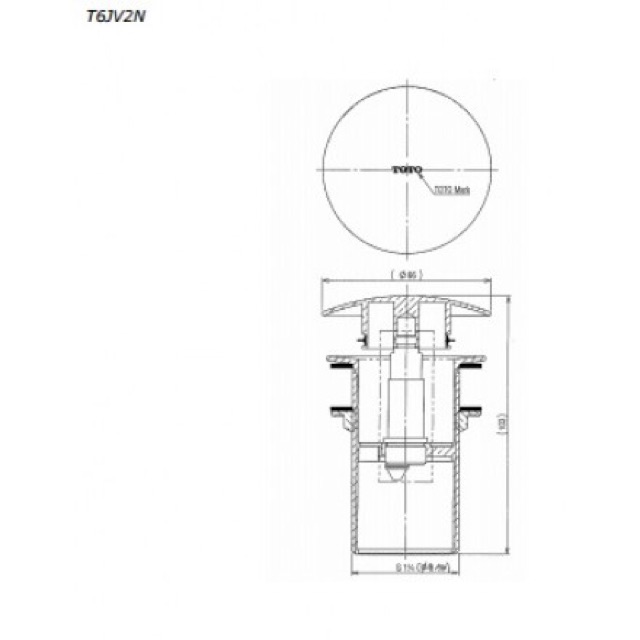 Đầu Xả Nhấn Cho Lavabo TOTO T6JV2N- - hàng chính hãng có phiếu bảo hành