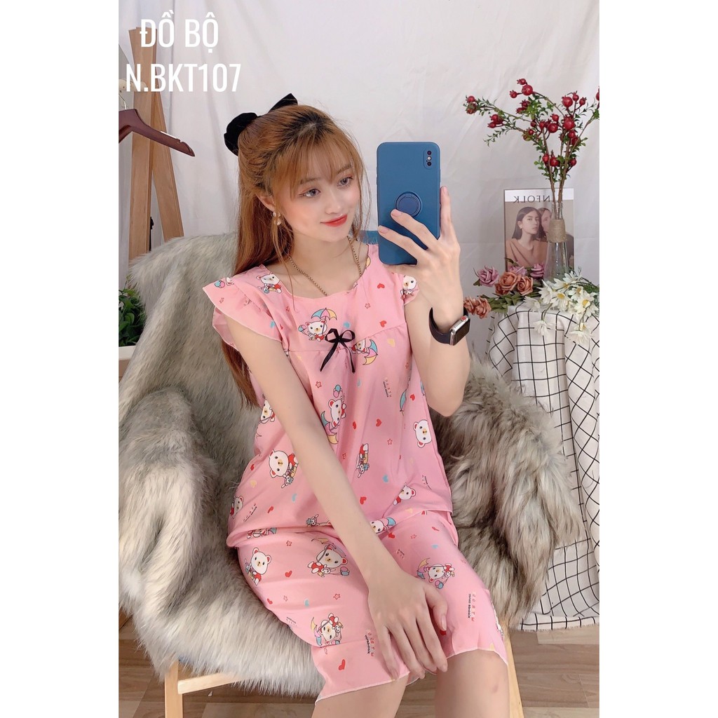 ĐỒ BỘ LỬNG IN HÌNH SIÊU CUTE BTK107 ⚡100% ẢNH THẬT⚡ĐỒ BỘ MẶC NHÀ ⚡ ĐỒ BỘ KATE ⚡ ĐỒ BỘ NỮ ⚡ ĐỒ BỘ QUẦN LỬNG