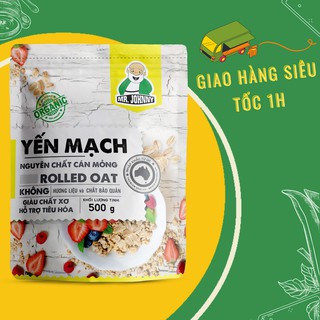 Yến mạch Úc tuơi nguyên chất  Mr Johnny loại Cán Mỏng 500g- nhập khẩu Úc, giảm cân và ăn kiêng hiệu quả [true SEED hcm]