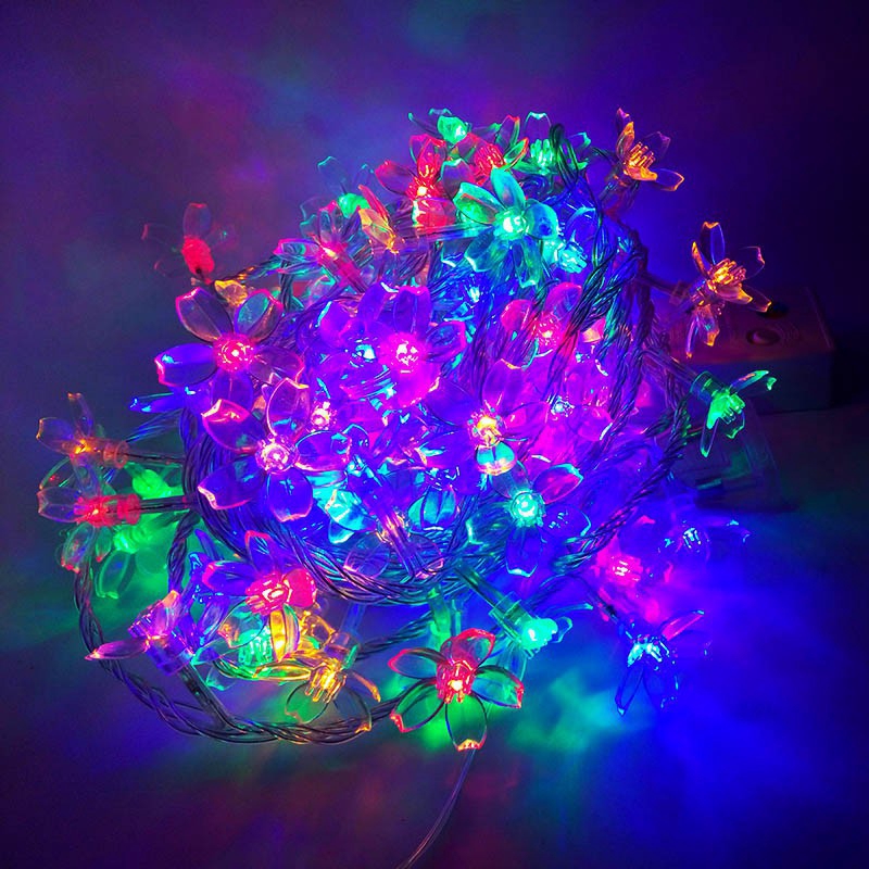 100LED Dây đèn LED hình vòng hoa đào trang trí tiệc cưới , giáng sinh