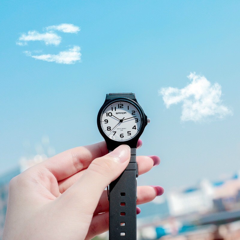 Đồng hồ thời trang nam nữ Samor Sn45 dây nhựa mặt số n6v1