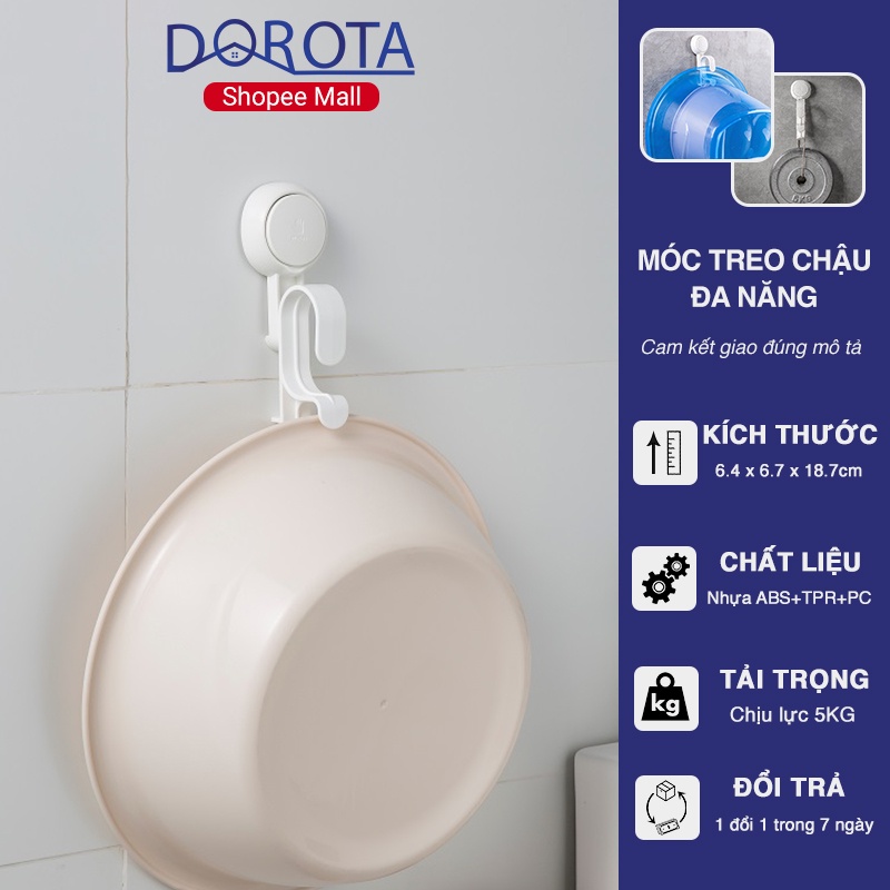 Móc treo thau chậu cao cấp DOROTA kệ gắn tường Washbasin Holder để các loại thau tắm tái sử dụng AW595