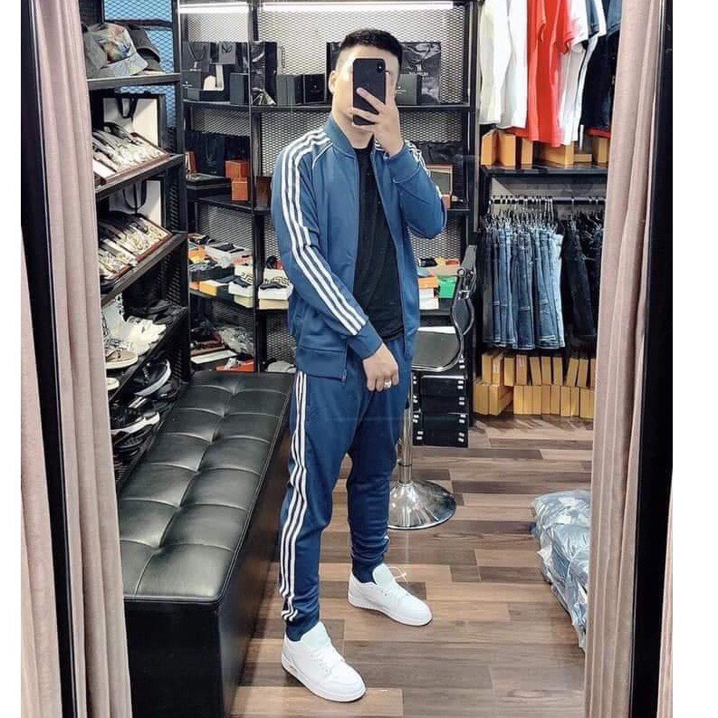 Bộ thu đông nam nữ bomber 3 sọc trẻ trung BD01