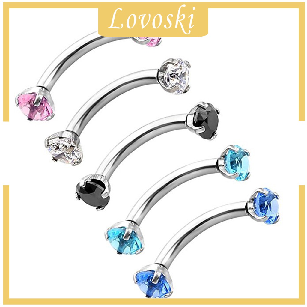 Khuyên Xỏ Cơ Thể Đính Đá Zircon 16G Thời Trang