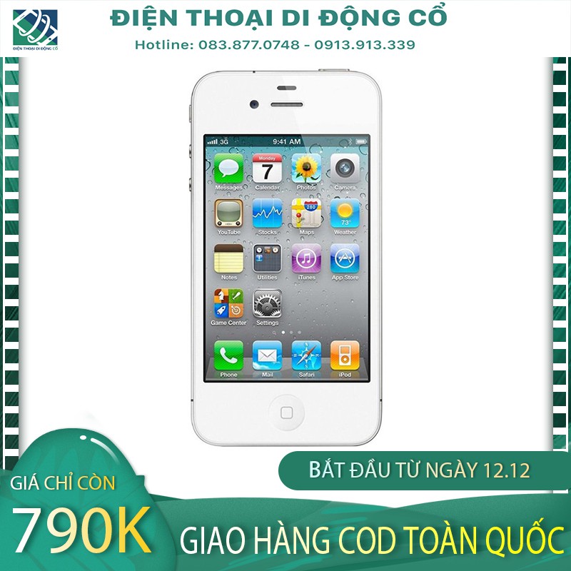 [GIÁ SỐC] Điện thoại Apple Iphone 4s QT 16GB máy zin nguyên bản 99% Full Phụ Kiện -  BH 12 THÁNG 1 ĐỔI 1 TRONG THÁNG ĐẦU