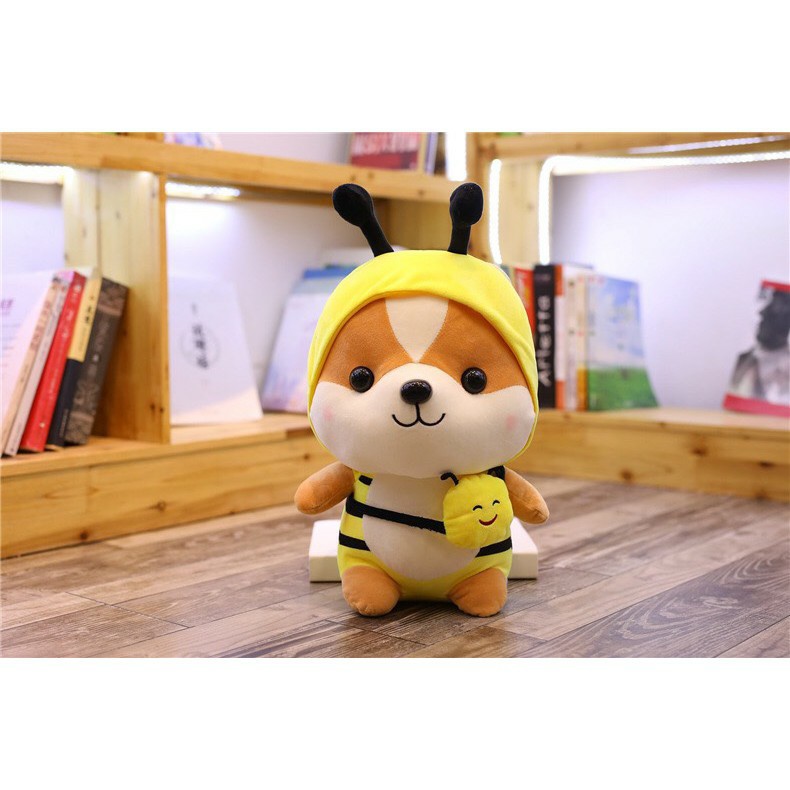 Gấu bông Chó Shiba Cosplay Size 25cm Cao Cấp Quà Tặng Ý Nghĩa