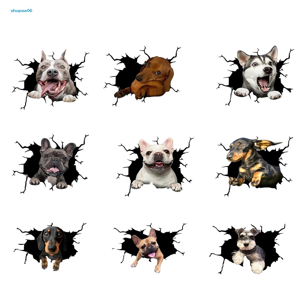 Đề Can Dán Trang Trí Xe Hơi Họa Tiết Đôi Mắt Động Vật 3D Vui Nhộn