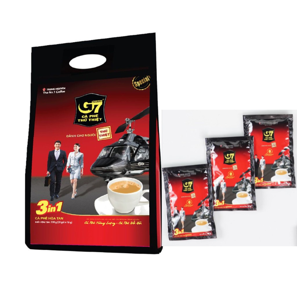 Cà phê G7 hòa tan 3in1 các loại