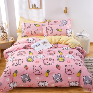 Set 5 món chăn ga gối Cotton Poly Hàn quốc