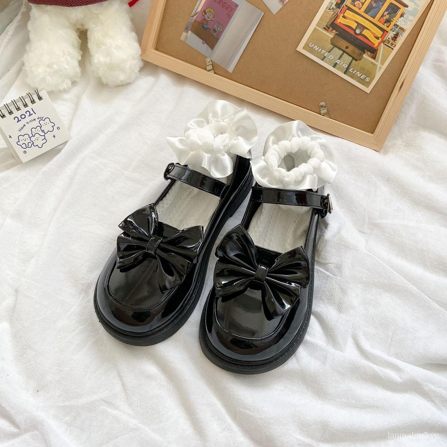 Giày Búp Bê Đính Nơ Phong Cách Nhật Bản Nữ Tính 2021 | BigBuy360 - bigbuy360.vn