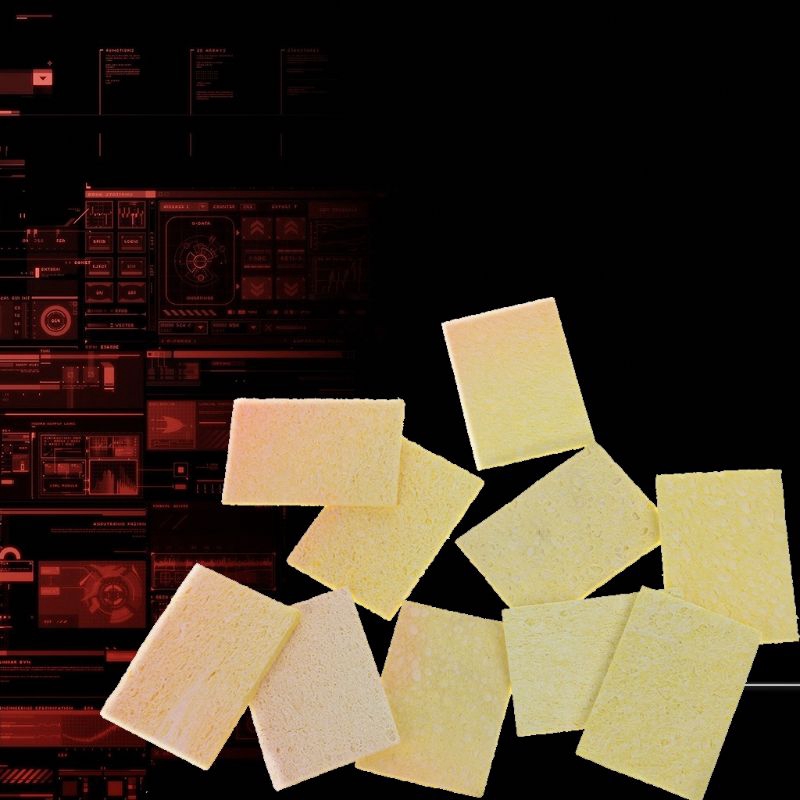 Set 10 Miếng Bọt Biển Làm Sạch Đầu Mỏ Hàn 35mm X 50mm