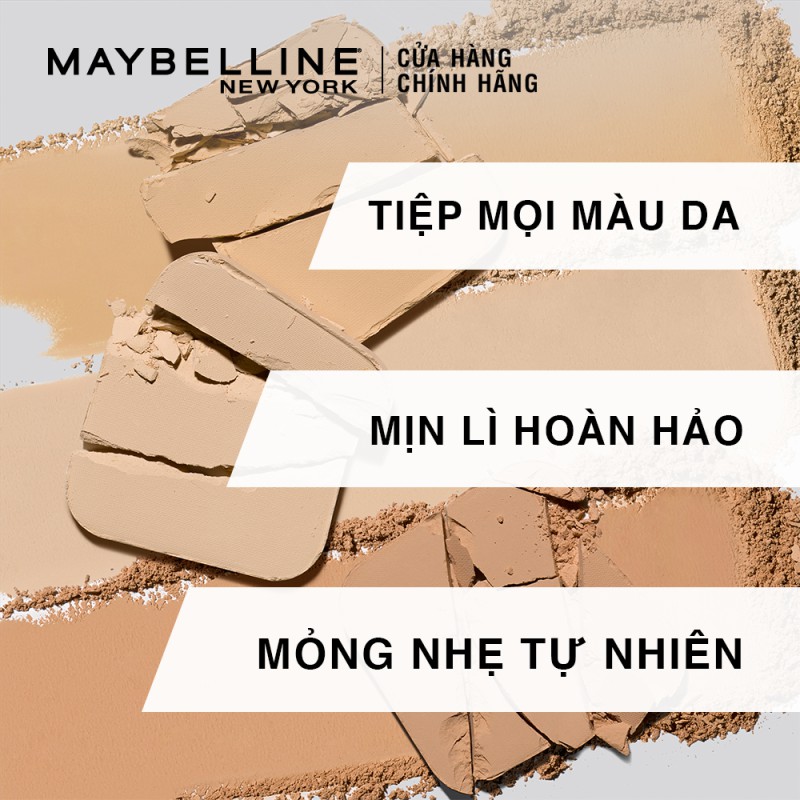 Phấn Nền Kiềm Dầu Chống Nắng Tiệp Mọi Tông Da SPF 44 Fit Me Skin-Fit Powder Foundation Maybelline New York 9g | WebRaoVat - webraovat.net.vn