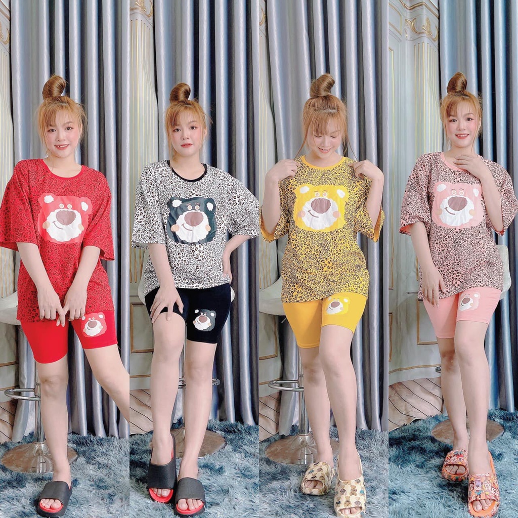 Đồ bộ nữ mặc nhà chất liệu vải thun Cotton 100%, kèm ảnh thật, 3 size, 45-80kg vừa, PS229