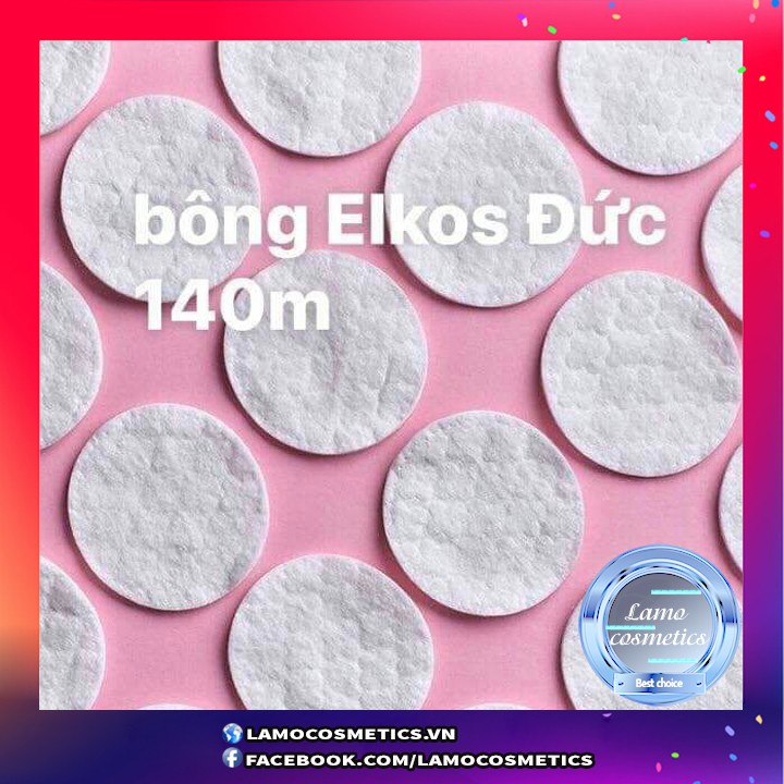 [MẪU MỚI] Bông Tẩy Trang Elkos 140 Miếng Đức