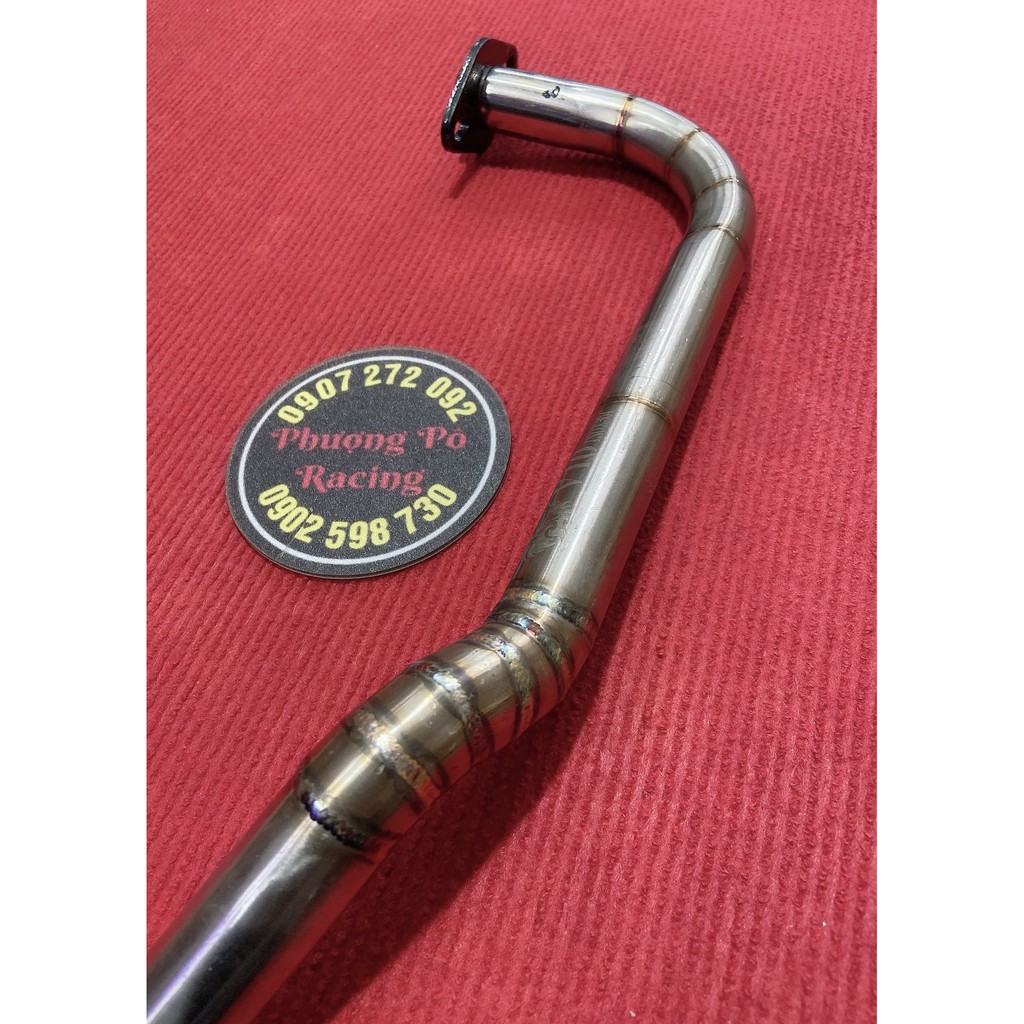 Cổ pô inox 304 khắc sâu cua kiểu gắn pô zin cho AB 125-150/ SHVN / VARIO / Click thái