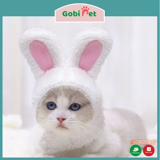 Mũ tai thỏ hóa trang cosplay cho chó mèo thú cưng - Gobi Pet