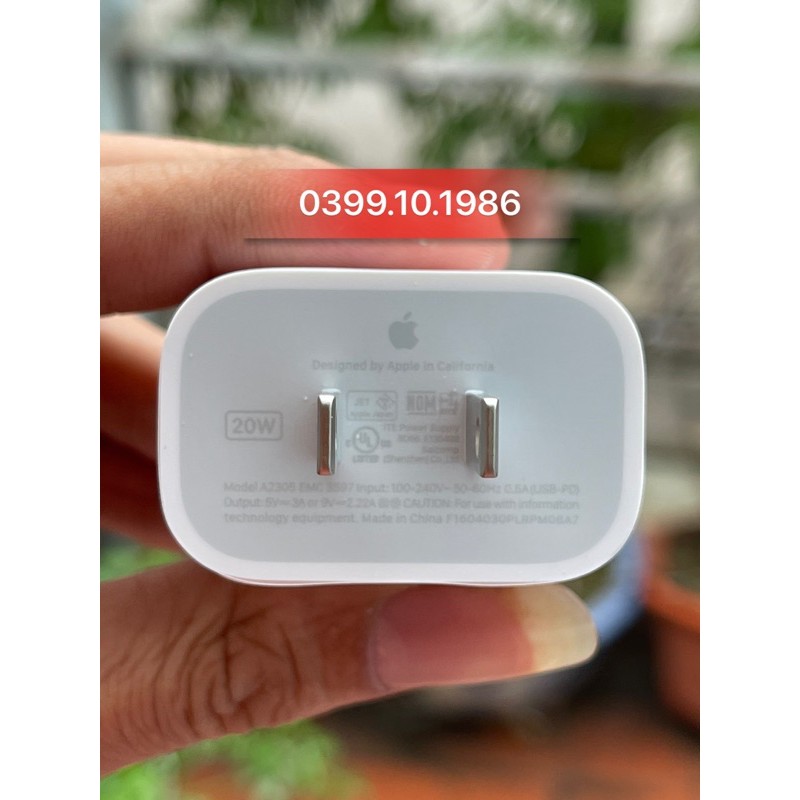 Củ sạc nhanh 20w PD 3.0 chính hãng Apple ( BH 6 tháng )