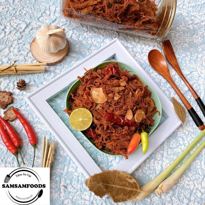 Heo khô cháy tỏi siêu ngon Tiệm Ăn Vặt Sam Sam | BigBuy360 - bigbuy360.vn