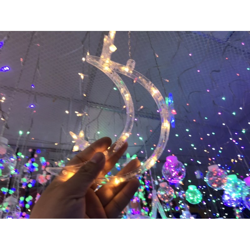 Dây chớp Led màn sao, trăng sao - đủ màu (3m - 5m)