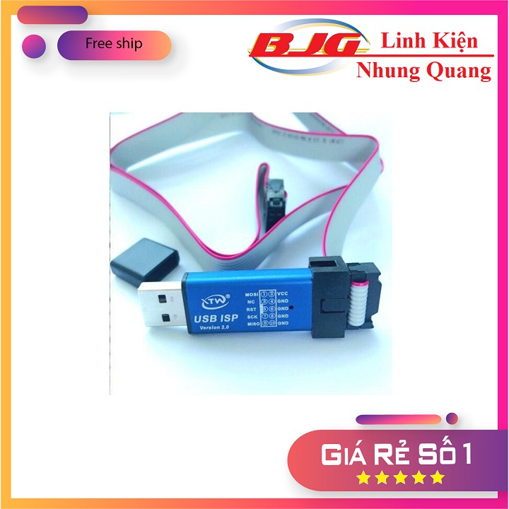 Usb Isp - Mạch Nạp Code cho 8051, AVR,không vỏ