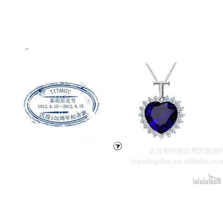 ☆➔❤Mặt dây chuyền vòng cổ chuỗi pha lê Ocean Sapphire
