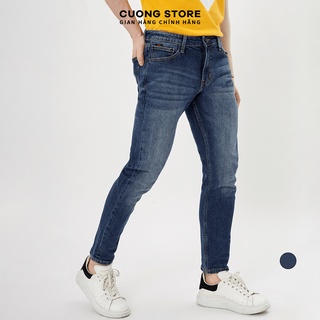 Quần jean dài MRC Slim fit nam cao cấp xanh denim chất cotton cao cấp ôm vừa vặn tôn dáng trẻ trung