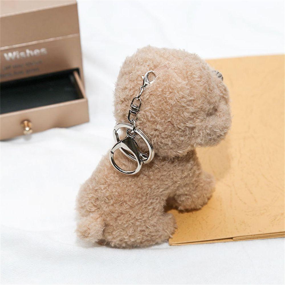 LANFY Móc Khóa Hình Chú Chó Nhồi Bông 12cm Dễ Thương