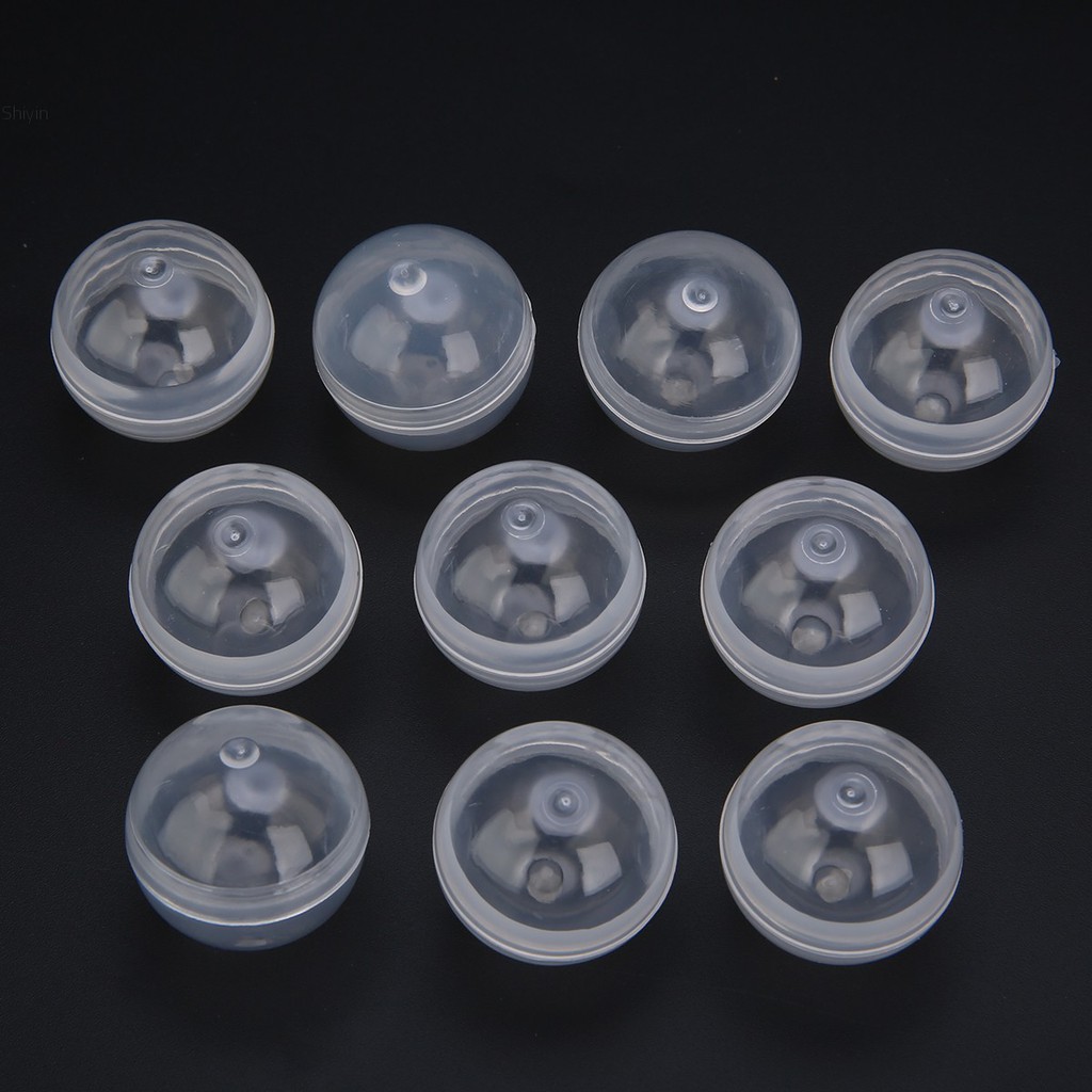 Set 10 Viên Nén Tròn Rỗng Bằng Nhựa PP Trong Suốt Đường Kính 28mm Tiện Dụng