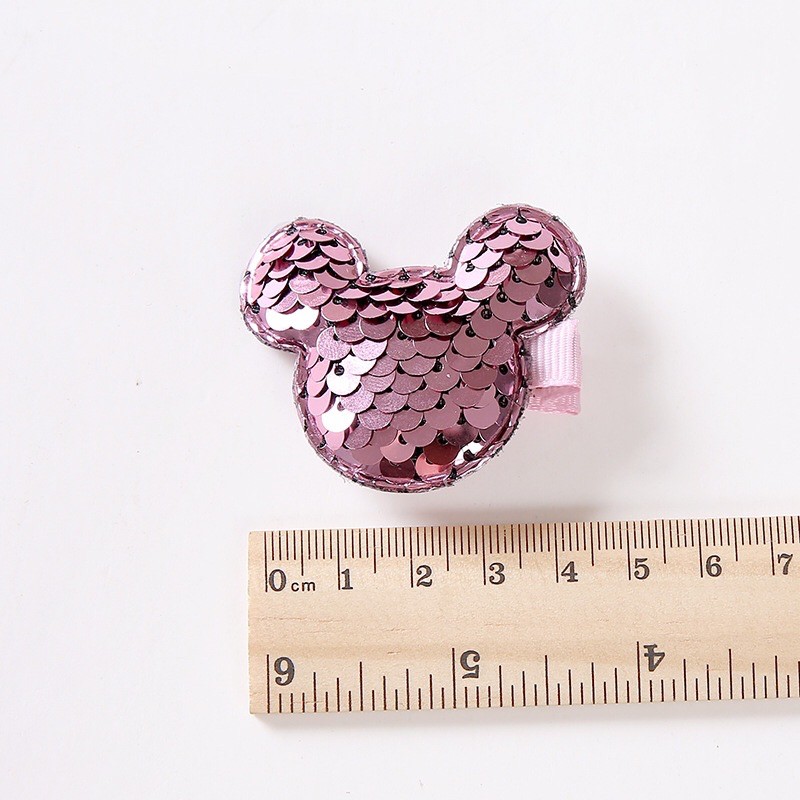 Kẹp tóc mickey vương miện trái tim ngôi sao bé gái