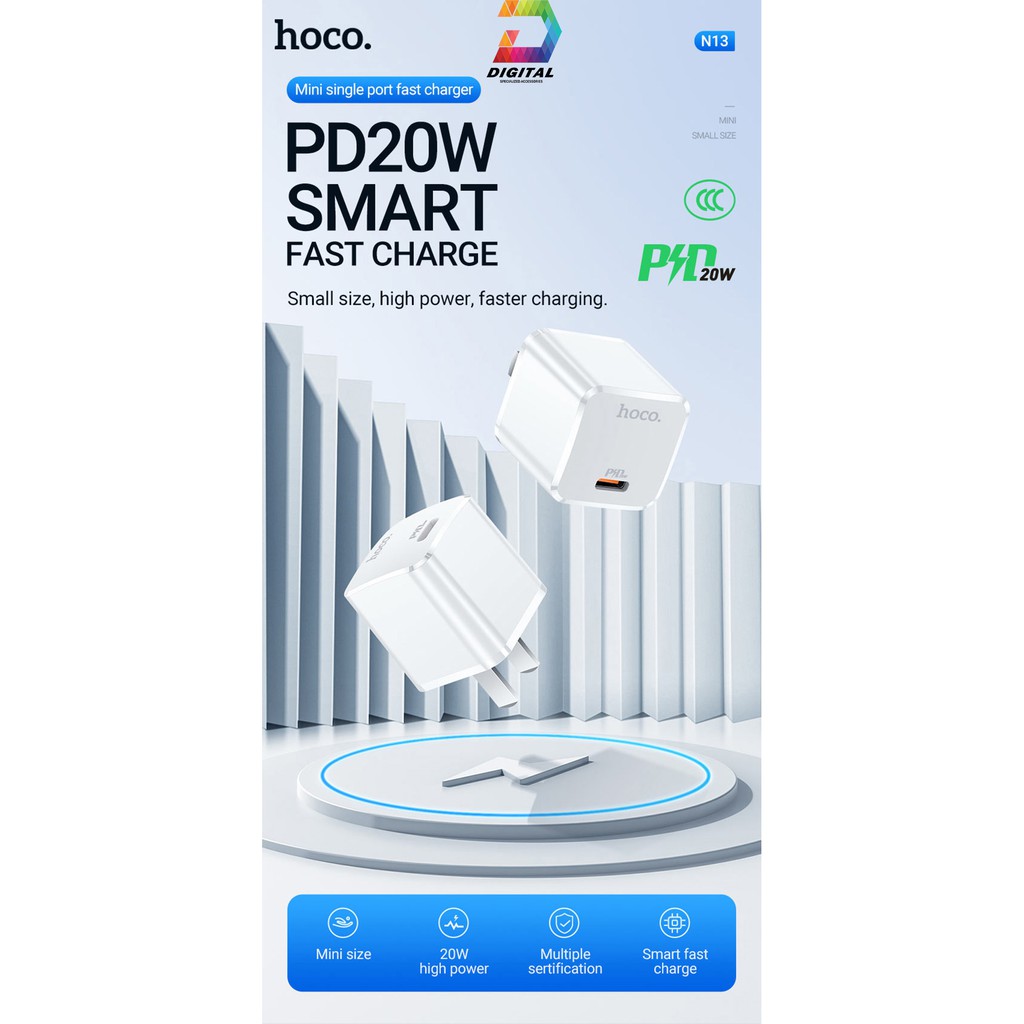 Củ Sạc Nhanh Hoco N13 PD 20W Chính Hãng