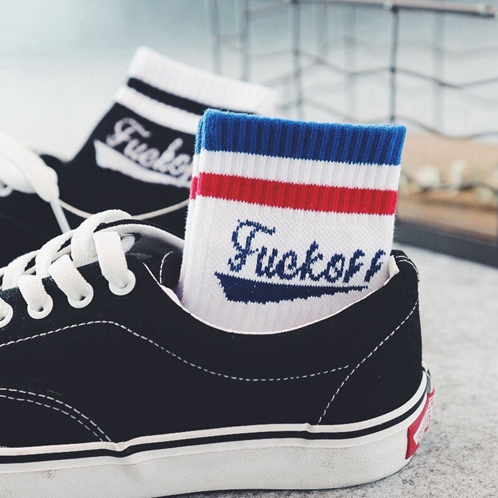 Tất cotton phong cách Harajuku cho nam và nữ