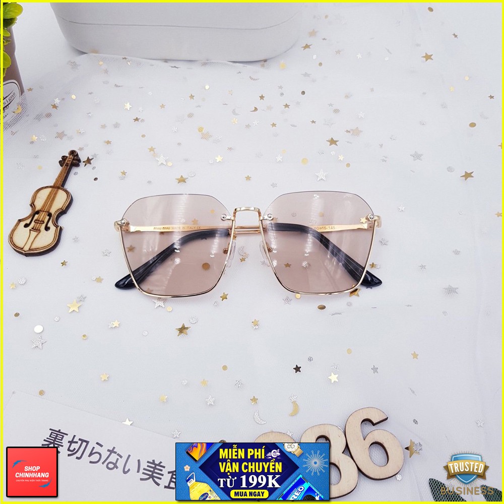 KÍNH MÁT NỮ XI ỐC 585 FORM NỬA GỌNG CAO CẤP AH986