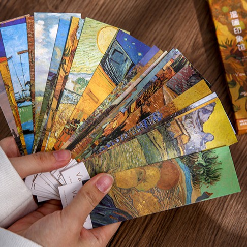 Bookmark - Hộp 30 Chiếc Đánh Dấu Trang/ Thiệp Màu Sắc Ấm Áp Được Cất Giữ Trong Chiếc Hộp Xinh Đẹp