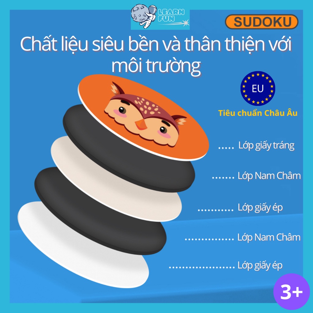 Sudoku Đồ Chơi Phát Triển Trí Tuệ Tư Duy Toán Học cho bé từ 3 tuổi đồ chơi giáo dục nam châm an toàn