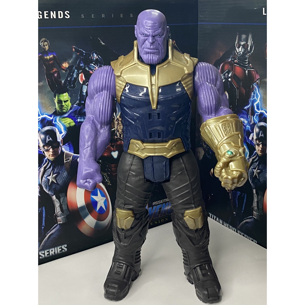 Combo Mô hình Siêu anh hùng Thor - Thanos siêu ngầu, có đèn và nhạc, khớp cử động linh hoạt