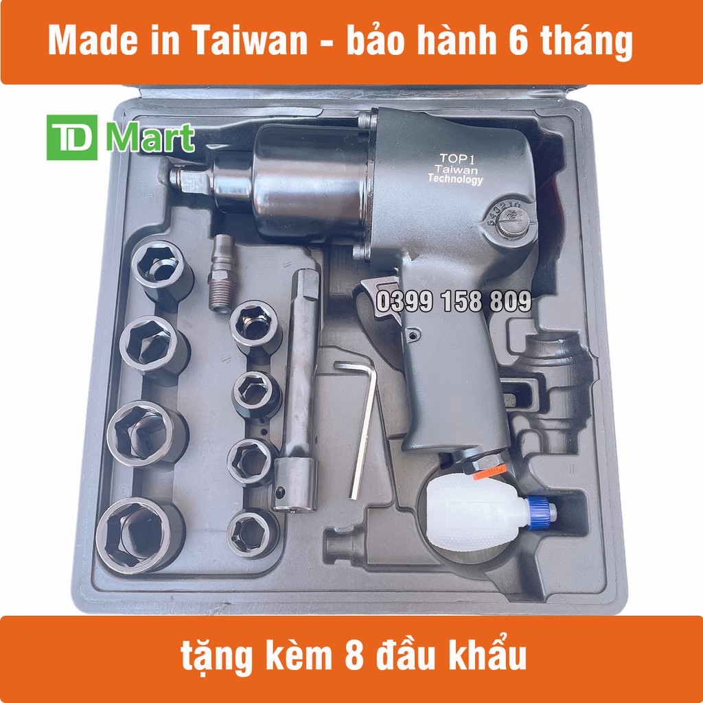 Súng Bắn Ốc Bằng Hơi TOP 1 - Made In Taiwan, 2 Búa Tặng kèm 8 đầu khẩu cao cấp