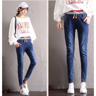 Quần bò cạp chun dây