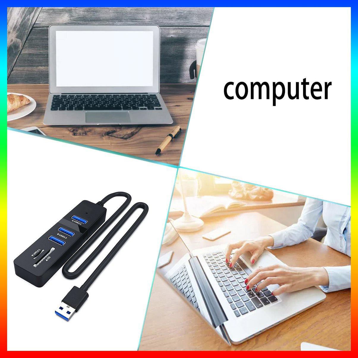 (top1) Hub Usb 3.0 Hub Usb 3 Cổng 2.0 Hub Tf Đọc Thẻ Nhớ Tf