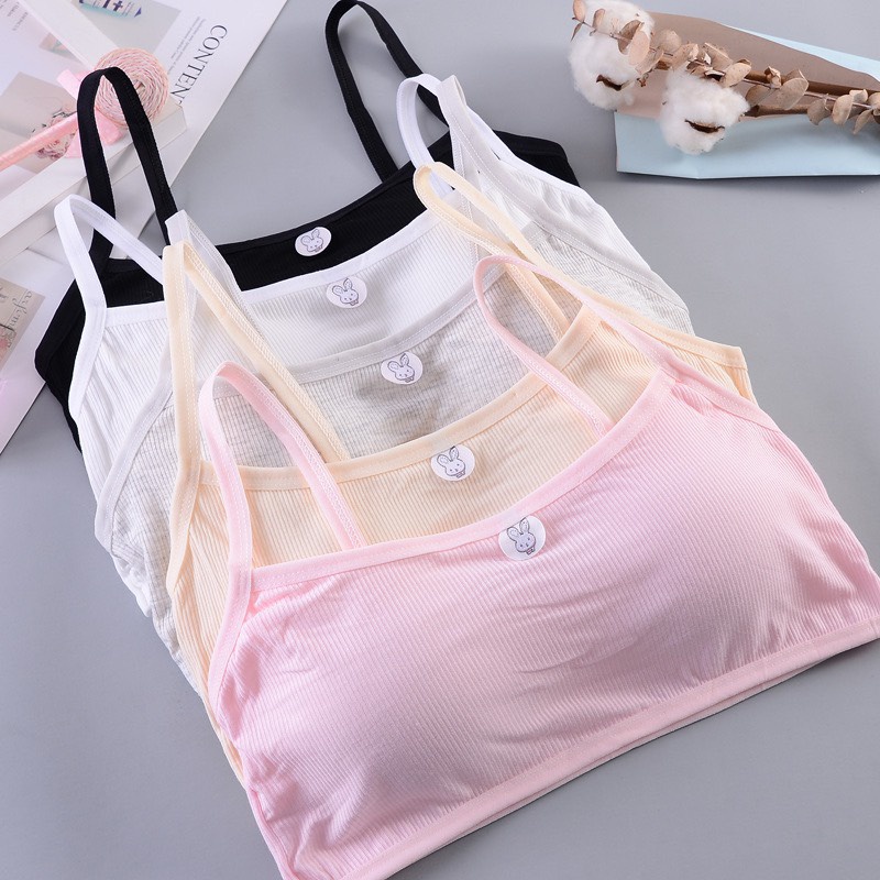Áo Bra Học Sinh Cotton Hình Thỏ Siêu Xinh