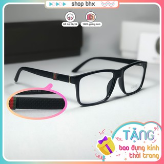 Kính mắt cận mắt vuông unisex gọng da