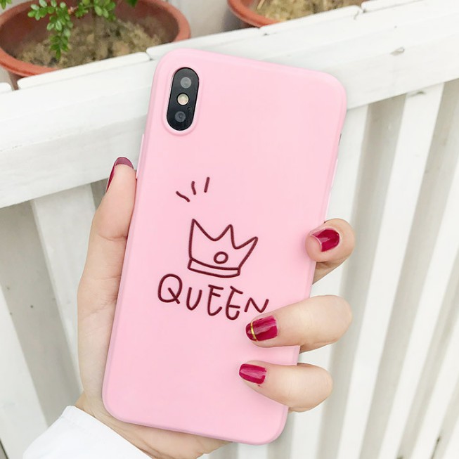 Ốp iphone Ốp lưng điện thoại KING QUEEN cho iphone 6/6plus/6s/6s plus/6/7plus/8/8plus/x/xs/xs max/11/12promax a321