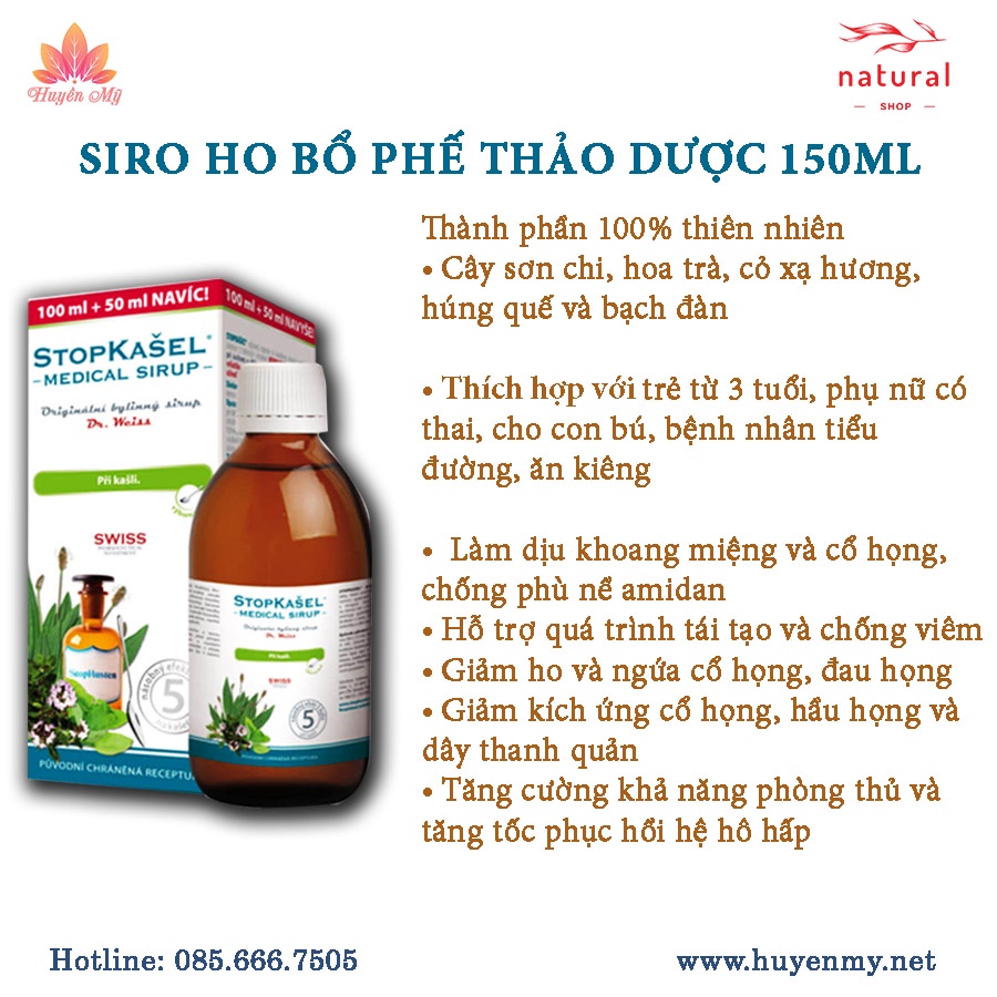 Bổ Phế Thảo Dược STOPKAŠEL 150ml