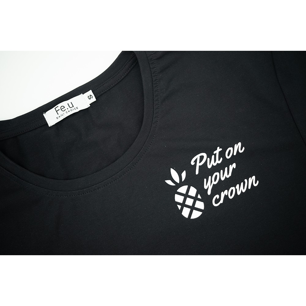 Áo Thun Unisex In Chữ Pe.U Co Dãn 4 Chiều 95% Cotton