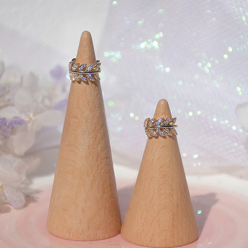 Khuyên tai tròn 14k hình lá màu vàng tinh tế thời trang cho nữ