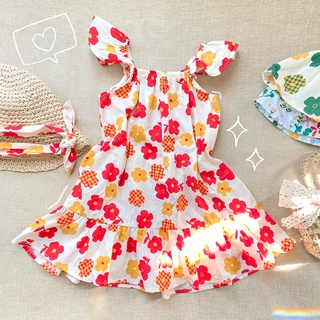 Váy 2 dây maxi chấm bi kèm băng đô bé gái 1 2 3 4 tuổi mintscloset mint's closet - gs1078 - gs1077