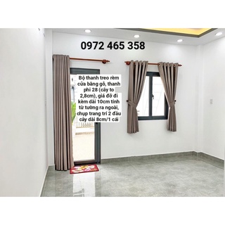 COMBO THANH TREO MÀN CỬA BẰNG GỖ CÁC KÍCH THƯỚC