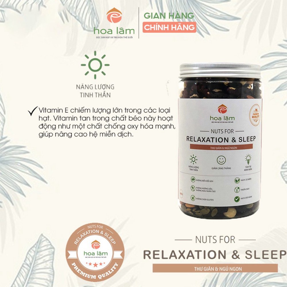 Hạt dinh dưỡng Hoa Lâm Nuts for Relaxation &amp; Sleep gips thư giãn và ngủ ngon 500g